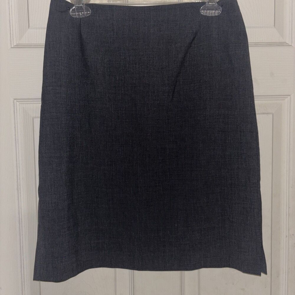 Leggiadro Women’s Size 4 Silk Stretch Grey Knee Length Pencil Skirt Workwear